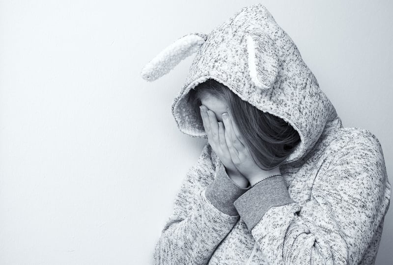Woman in tears